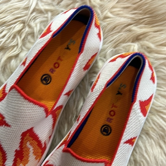 Rothy’s Sneakers fire blaze flame slip on shoes kids size 4 new without box - Picture 4 of 10